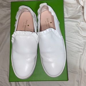 White Kate Spade Lilly slip on sneakers